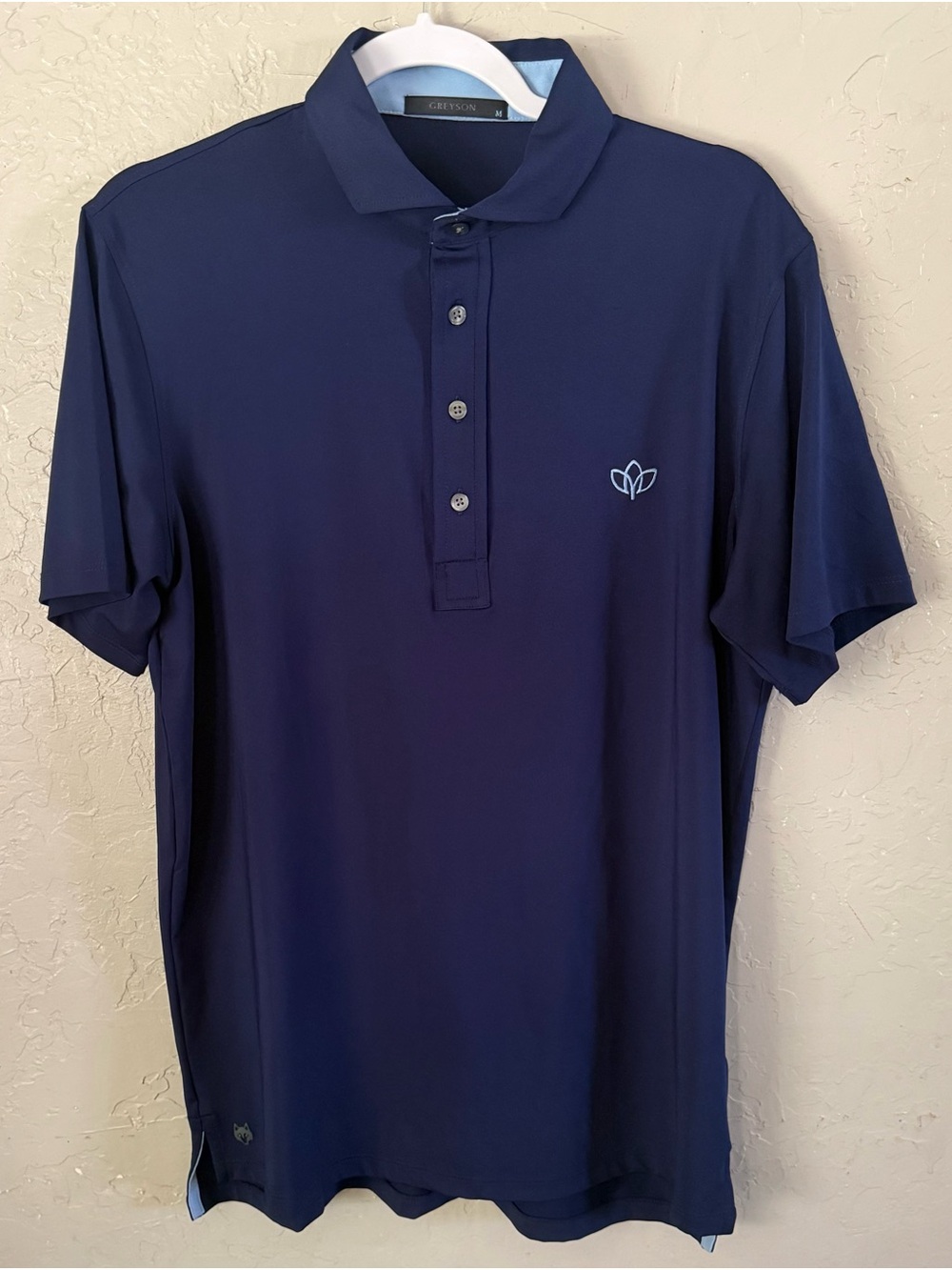 Navy Performance Polo with Subtle Logo